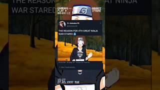 THE REASON FOR 4TH GREAT NINJA WAR STARED  #naruto #narutoshippuden #war #obito #shorts