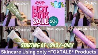 NYKAA* HOT PINK SALE 2024 | *DRUGSTORE* RECOMMENDATIONS | *ONE BRAND* Skincare Routine 🩷 #nykaa