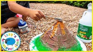 Father and Son VOLCANO PROJECT!  Learning and Playing with Izzy's Toy Time