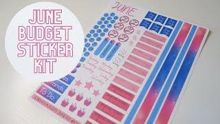 $4 BUDGET STICKER KIT | FUNCTIONAL BUDGET KITS | TRACK YOUR BUDGET | JUNE BUDGET STICKER KIT