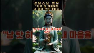 경봉스님 법문“지금 이 괴로움은내 업이 만든 것이니 내 마음으로 해결해야 합니다.”｜#불교수행 #남탓하지말자 #마음공부 #불자수행 #업장소멸 #불교명상  #금강경 #명언
