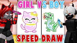 GIRL vs BOY Speed Draw! | Roblox