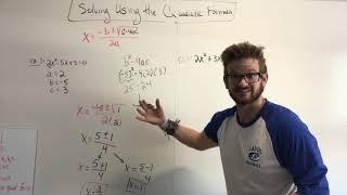 Solving Using the Quadratic Formula