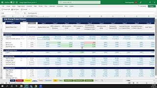 Energy Project Finance Modeling Template Walk through