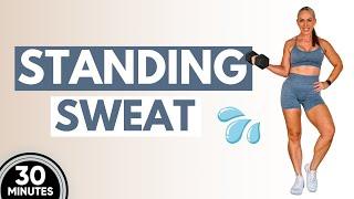 30 Minute Full Body STANDING Workout | Dumbbell Strength & Cardio Supersets
