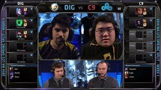 Dignitas vs Cloud 9 | 2014 NA LCS Spring split Season 4 W1D3 G2 | Cloud 9 vs Dignitas full game HD