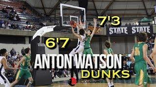 Anton Watson 6'7 with 2 Monster Dunk on 7'3 Riley Sorn