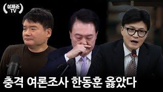 충격 여론조사 한동훈 옳았다