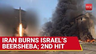 Israel's Beersheba BURNS After Iran's Second Ballistic Attack; ‘Bombed Building, Blazing Cars…’