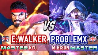 SF6  ENDING WALKER (Ryu) vs PROBLEMX (M.Bison)  Street Fighter 6 High Level Gameplay