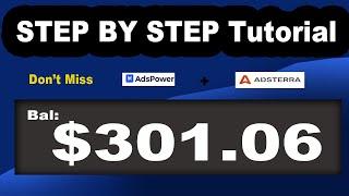 Best  Strategies To EARN With AdsTerra and Adspower Tutorial