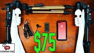 The CHEAPEST YouTube Studio?!  Can we set up a functional studio for $75?