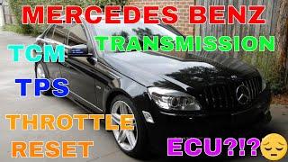 mercedes benz TCM TCP throttle/transmission reset procedure EXPLAINED