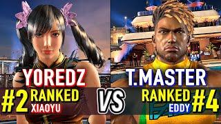 T8  Y0REDZ (#2 Ranked Xiaoyu) vs TEKKEN MASTER (#4 Ranked Eddy)  Tekken 8 High Level Gameplay