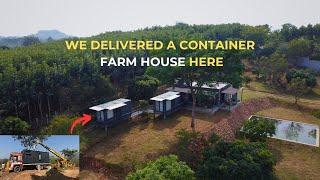 The Epic Journey of Delivering a Luxury Shipping Container Home to a Remote Oasis!