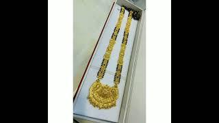 latest gold heavy mangalsutra design