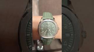 Patek Philippe Aquanaut green 5168G-010 #patekphilippe #aquanaut #luxurywatch #wristwatch #watch