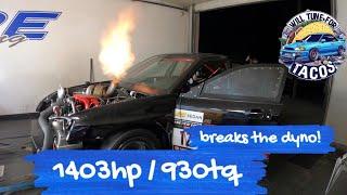 PREracing Black Widow: Taco Tuned 1403HP & 930 lb-ft Torque Subaru breaks the dyno!