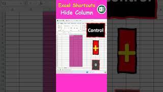 How to Hide the Columns using Shortcut Keys in MS Excel
