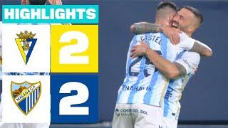 CÁDIZ CF 2 - 2 MÁLAGA CF | HIGHLIGHTS LALIGA HYPERMOTION