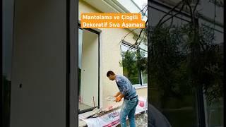Tadilat Dekorasyon Uzmanı: Mantolama ve Çizgili Dekoratif Sıva #tadilatdekorasyon #tadilat #keşfet