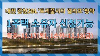 1주택자도 청약 가능, 청약시 유의사항, 대전 갑천2블록 트리풀시티 엘리프 분양정보
