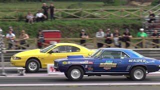 Ford Mustang vs Camaro SS - Drag Race | Muscle Car Drag Racing