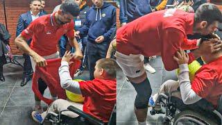 Djokovic Fulfills a Lifelong Dream for Wheelchair Boy Who Traveled 2000km for Him - Davis Cup 2024