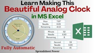 How to Make a Running Analog Clock in Excel