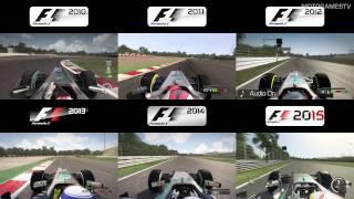 F1 2010 vs 2011 vs 2012 vs 2013 vs 2014 vs 2015 - Suzuka Comparison [4k]