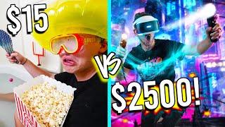 $15 VS $2,500 GAMING ROOMS! *Budget Challenge*