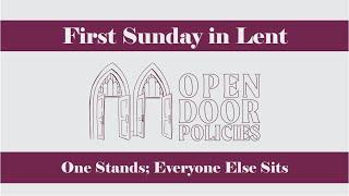 St. Mark Lutheran Church Lent Service - 3/9/2025 -  One Stands; Everyone Else Sits