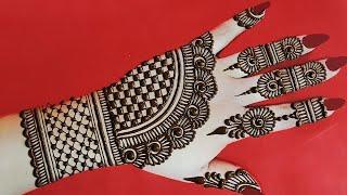 New gorgeous full hand mehndi design|| stylish back hand jewellery mehndi design|| new mehndi design