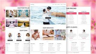 Responsive Wedding Planner Website Design Using HTML - CSS - JavaScript - PHP - MySQL Database