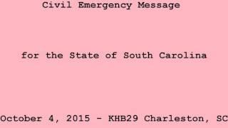 NOAA Weather Radio - Civil Emergency Message concerning flooding in South Carolina