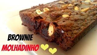 Como fazer um Brownie MOLHADINHO / Rápido e Fácil | Por Rúbia Carolina