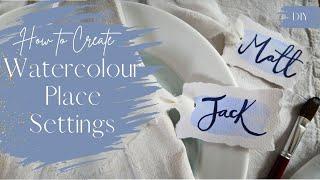 How to Make Watercolour Place Cards | DIY Wedding Inspiration