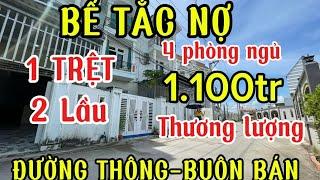 Bế tắc nợbán nhà 1 trệt 2 lầu 4 phòng ngủ đúng 1 tỷ 1.sát chợ bình Chánh, mặt tiền buôn bán