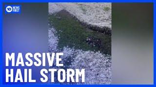 Massive Hail Bashes Small Australian Town In Wild Storm | 10 News First