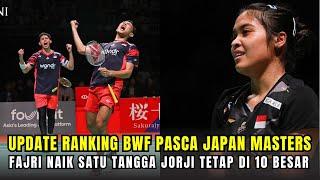 Update ranking BWF terbaru pasca Japan Masters 2024, Fajri dekati 3 besar, Jorji tetap di ranking 8