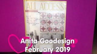 Anita Goodesign:February 2019 All Access!amazing embroidery designs!!!