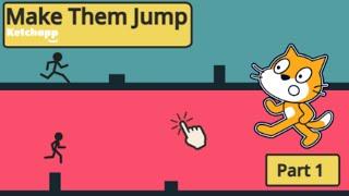 How to Code Make Them Jump in Scratch! | 1. Level 1, Jumping, Mobile Friendly