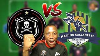 ORLANDO PIRATES VS MARUMO GALLANTS LINE UPS & LIVE WATCHALONG