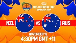 New Zealand v Australia | Full Basketball Game | FIBA U15 Women's Oceania Cup 2024