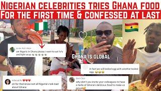 NIGERIAN CELEBRITIES TRIES GHANA FOOD FOR THE FIRST TIME & CONFESSED AT LAST