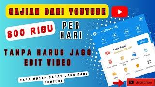 GAJIAN SETIAP HARI DARI YOUTUBE TANPA HARUS JAGO EDIT VIDEO. Cara mudah mencari uang di Internet.