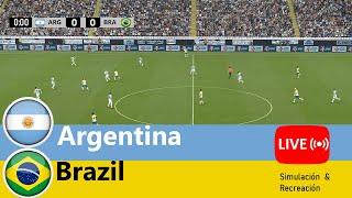  EN VIVO Argentina vs Brasil / Eliminatorias Mundial 2026 - Simulación completa del partido