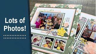 Lots of Photos on a 12x12 Scrapbook Layout | Scrapbook Idea