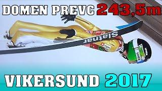 Another suicidal jump by Domen Prevc 243,5m in Vikersund 2017 [old PB]