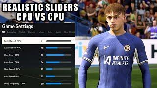 NEW EA FC 24 Realistic CPU VS CPU Sliders + Gameplay